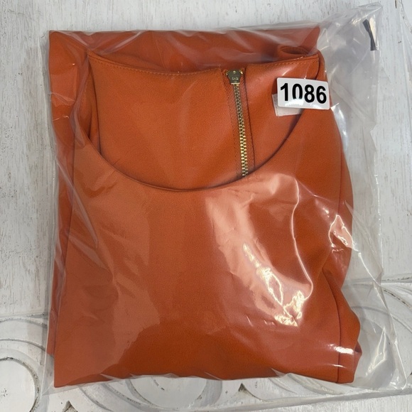 Calvin Klein Faux Suede Orange Pencil Dress 12 Cap
Sleeve midi Sheath - Picture 8 of 8
